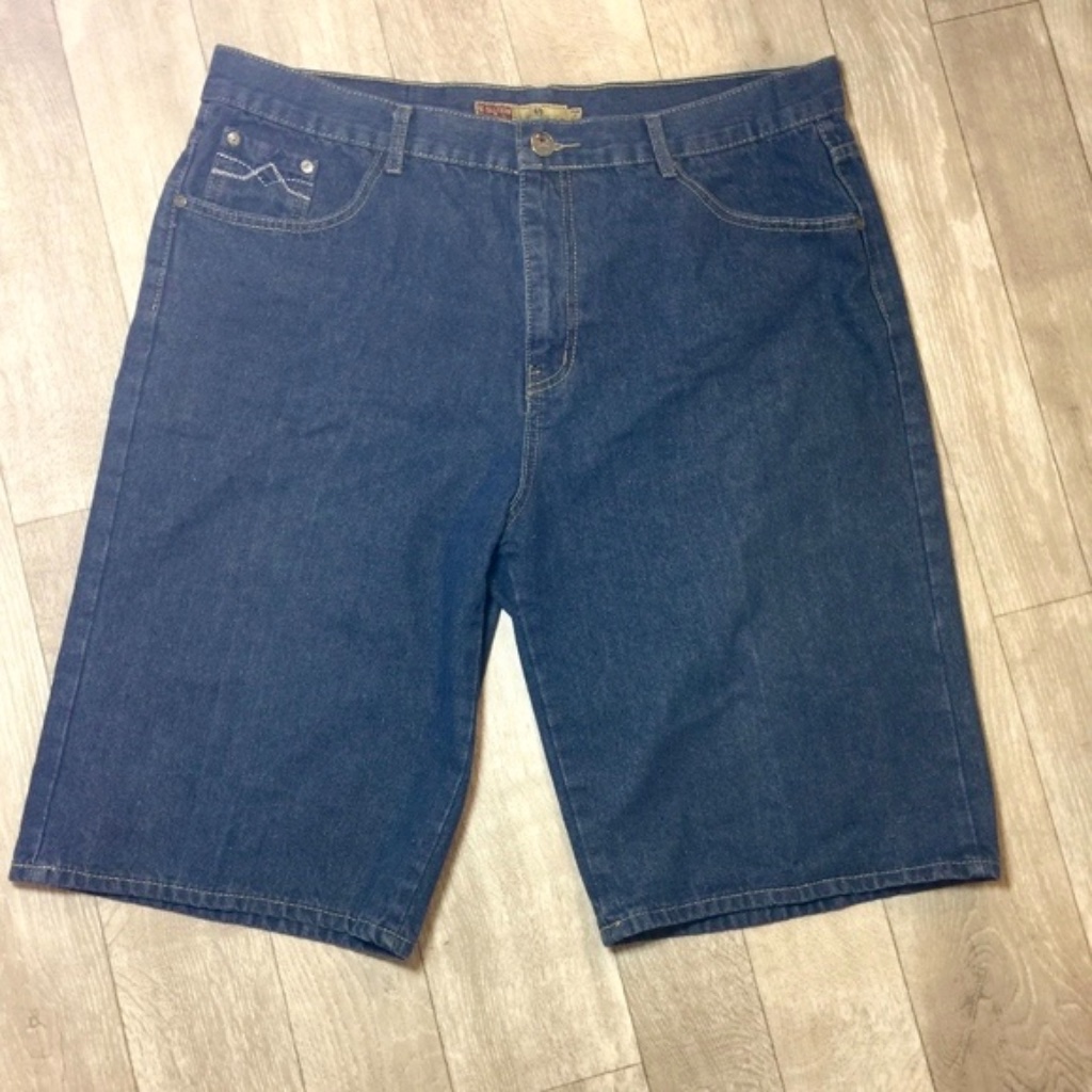 Kc Collection Brand Label Mens Blue Denim Shorts